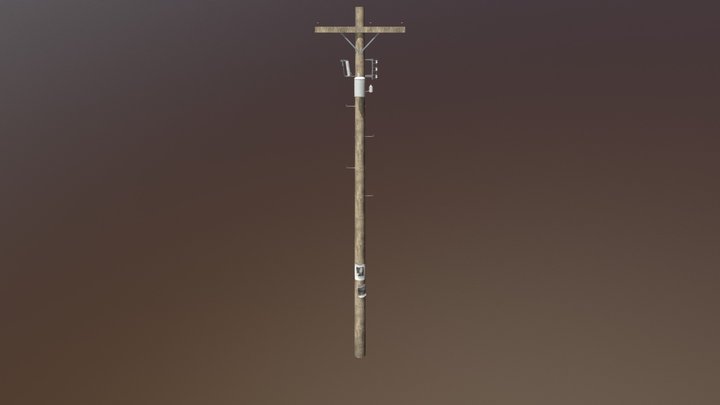 Telephone Pole 3D Model