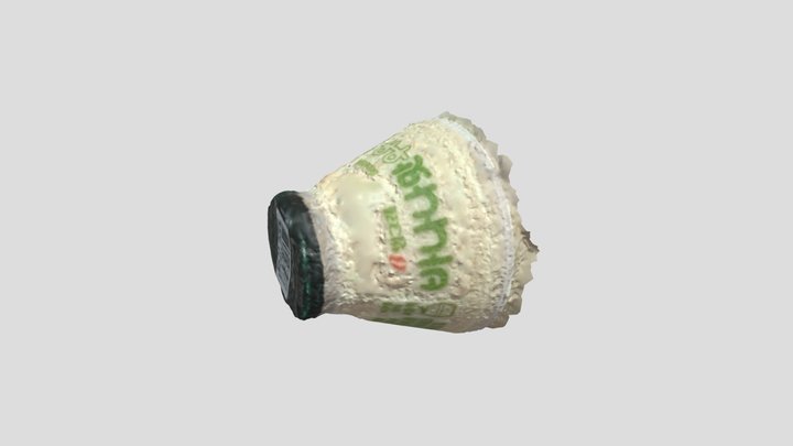 Banana flavored milk 3D Model