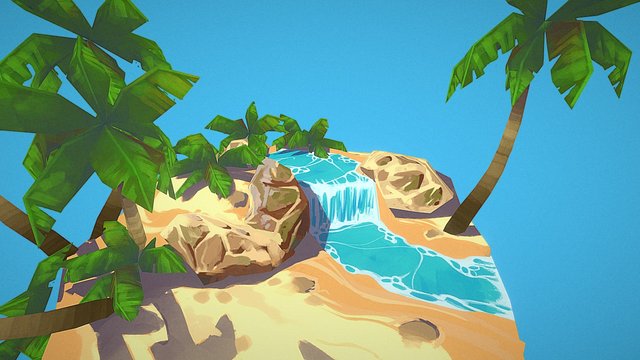 Tropical Island (VR asset) 3D Model
