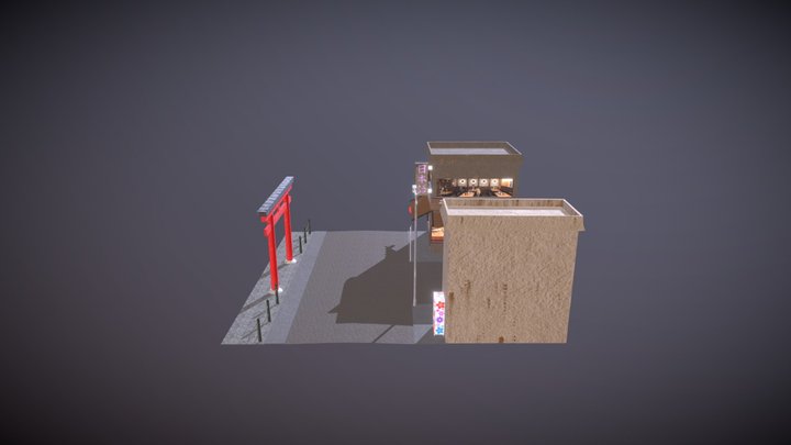Tokyo Street Diorama 3D Model