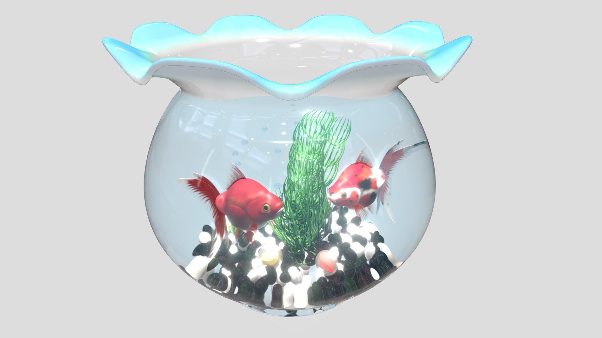 金魚鉢 (Goldfish Bowl) - Download Free 3D model by horse_water
