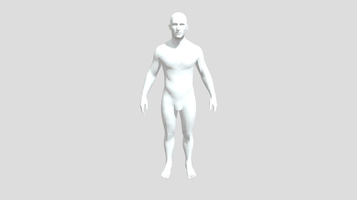 Realistic_White_Male_Low_Poly 3D Model