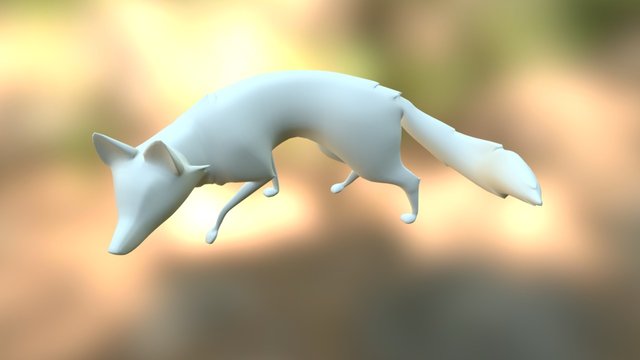 Fox Pose 3D Model
