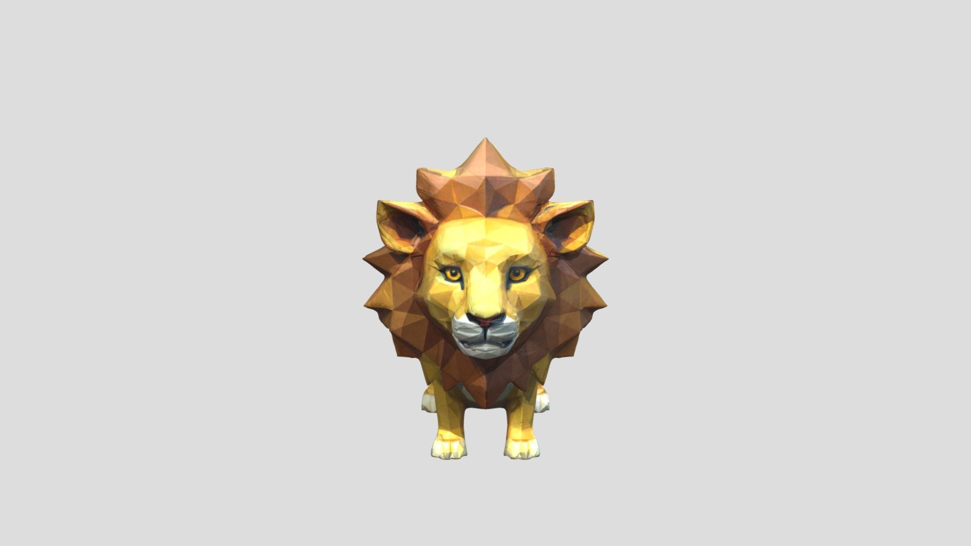 Low_poly_Lion - Download Free 3D Model By Rajasree [477e247] - Sketchfab