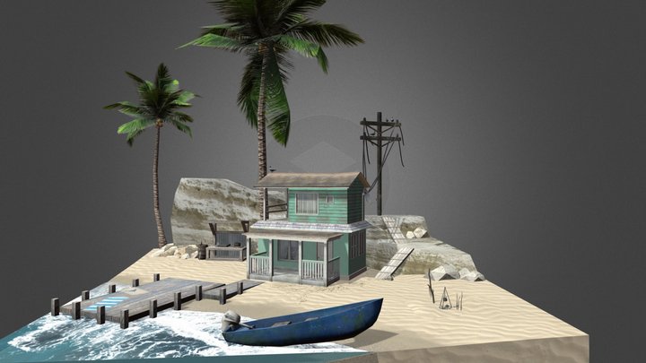 DAE Diorama - By the ocean 3D Model