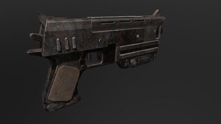 10mm Pistol 3D Model