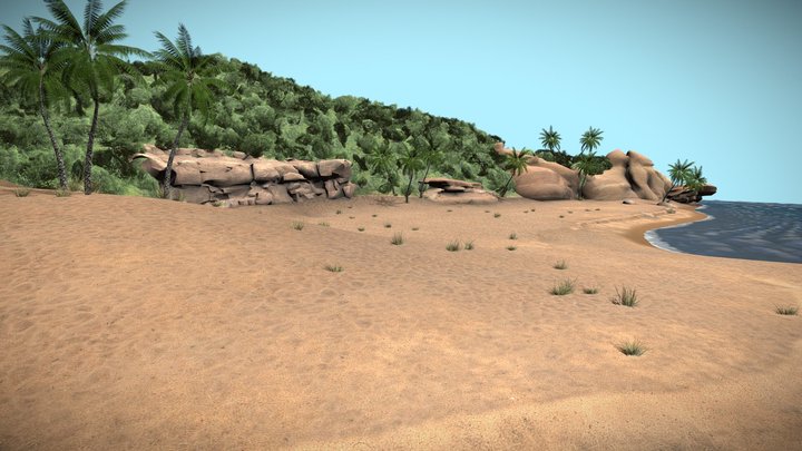 Tropical_beach 3D Model