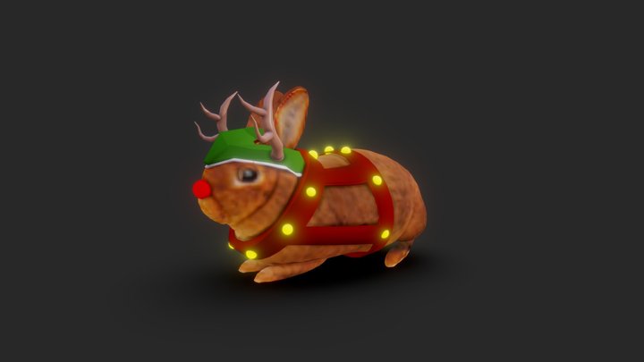 Rabbit Christmas - 2 3D Model