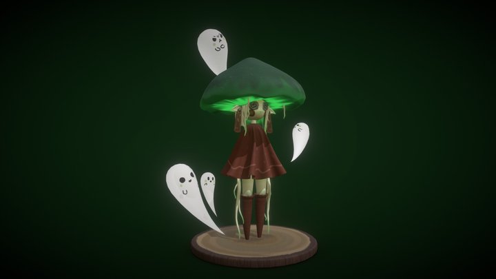 Myco - Ghost Mushroom 3D Model