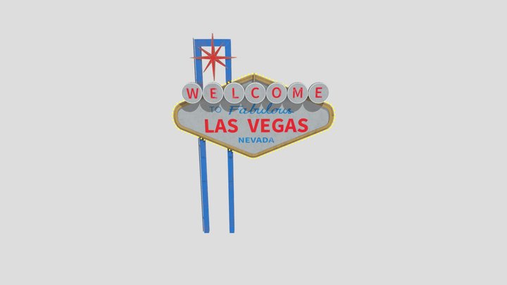Detailed Las Vegas Sign 4K 3D Model