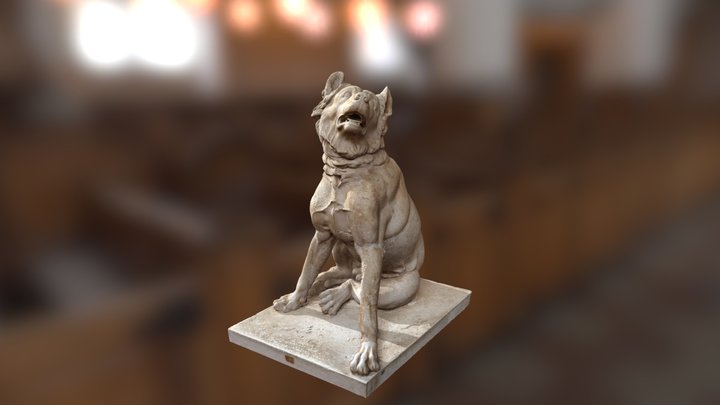 Antique Dog Sculpture in Vatikan, Italy 3D Model