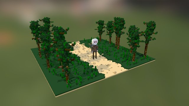 Geralt On A Path 3D Model