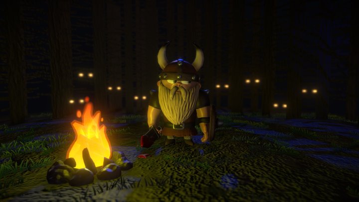 Chibi Viking in danger! 3D Model