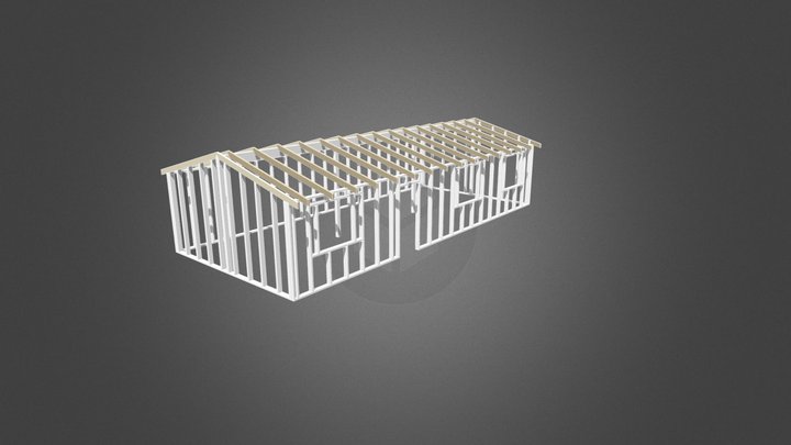 Bjælkespær med kiprem 3D Model