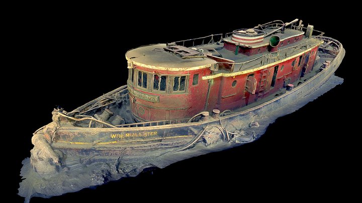 William H McAllister Tugboat 1963 3D Model