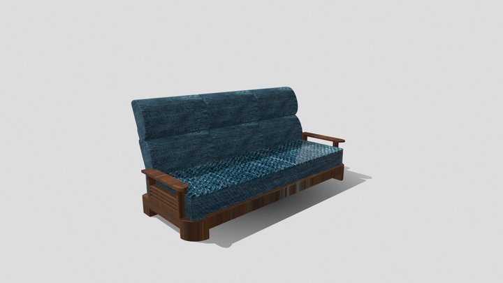 Sofa Denim 3D Model