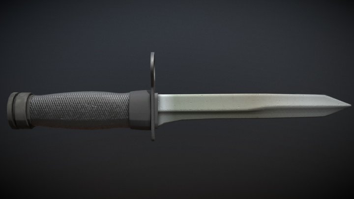 Tactical Knife 3D Model