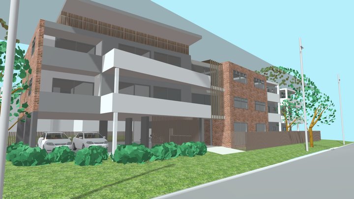 Crest Rd Boarding House 3D Model