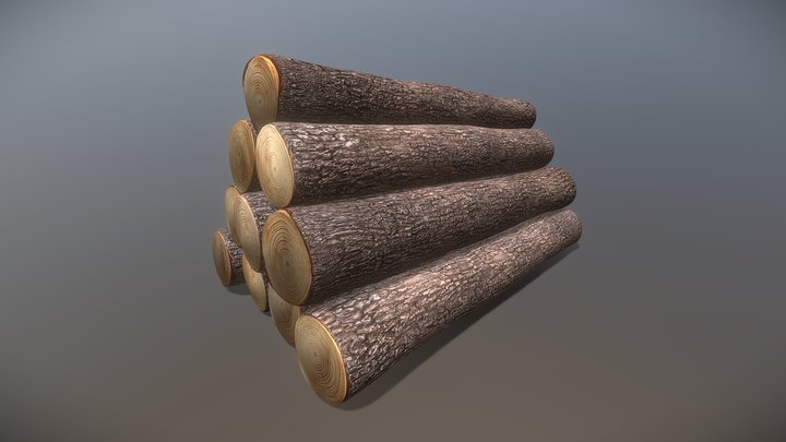 Tree Logs 3D Model
