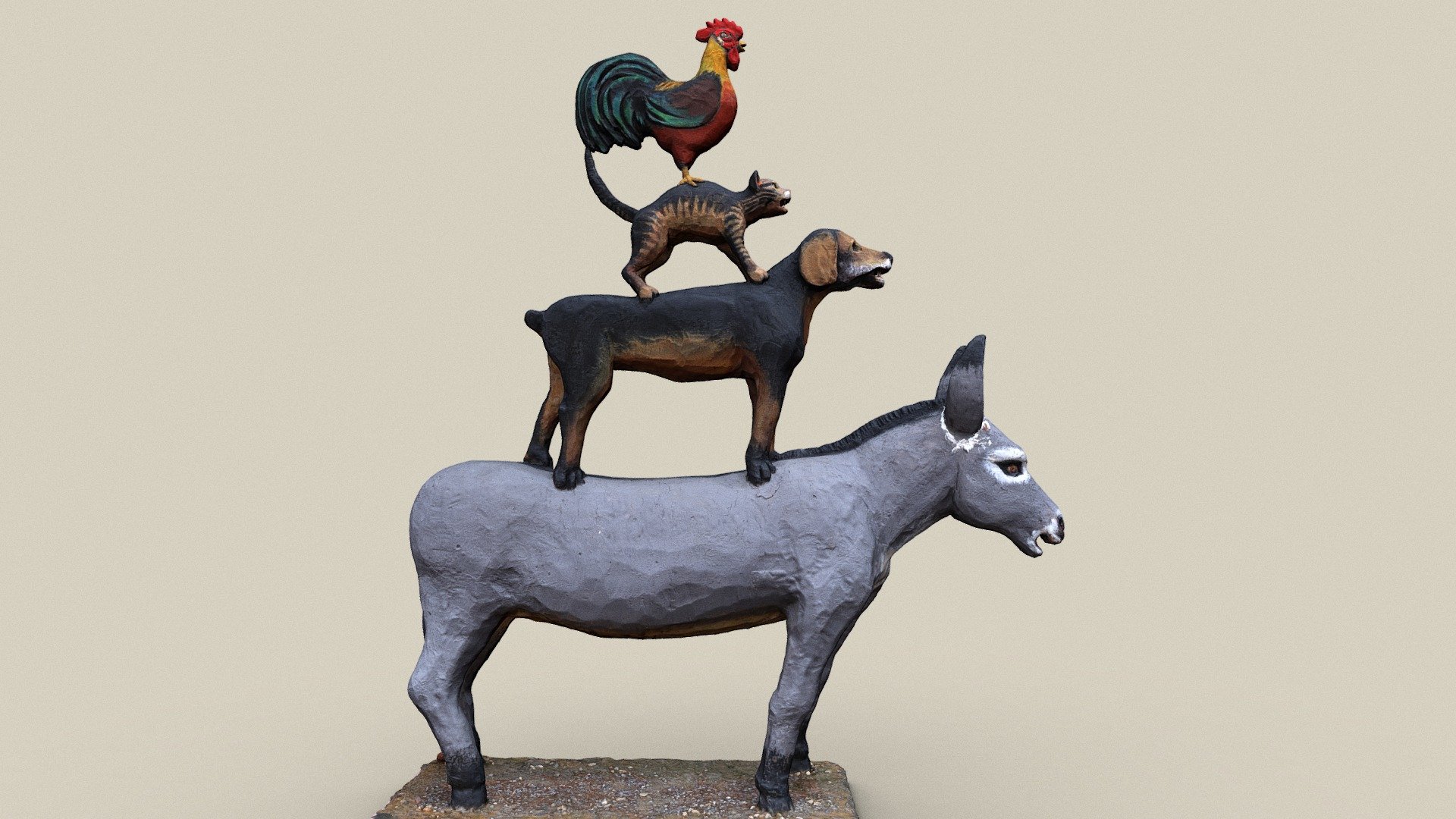 Die Bremer Stadtmusikanten — Sketchfab embed 3D viewer