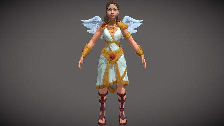 Cute Fairy _ Rigged _ Free . 3D Model