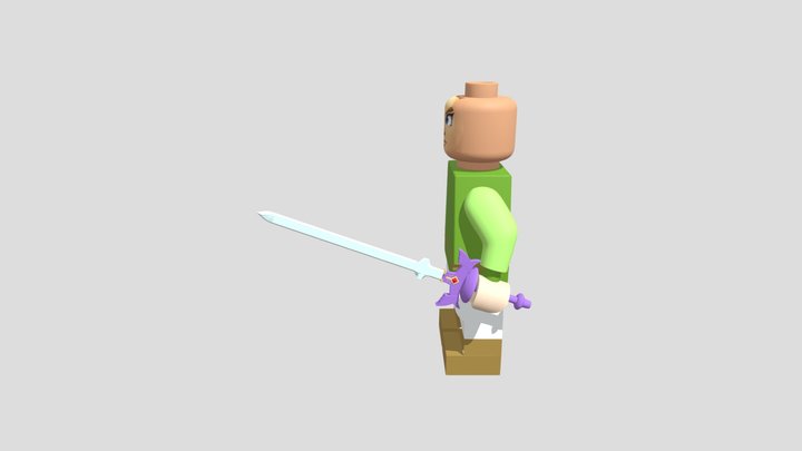Link with Master-Sword | Lego figure 3D Model