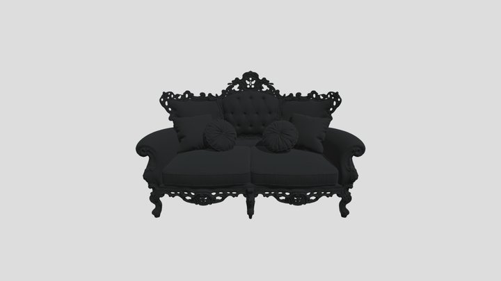 Baroque classy sofa by Modenese 3D Model