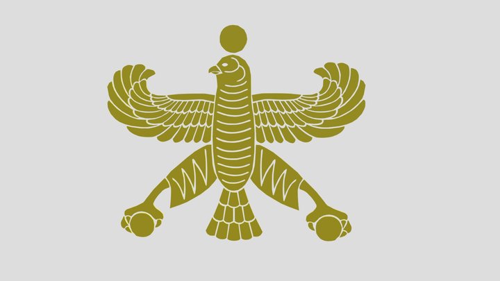 Achaemenid Empire logo ( هخامنشیان ) 3D Model