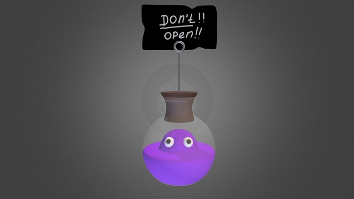 Monster In Bottle 3D Model