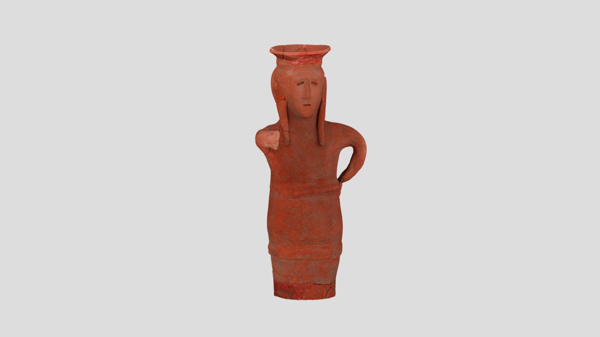 人物埴輪（梅塚古墳）　Human-shaped Haniwa
