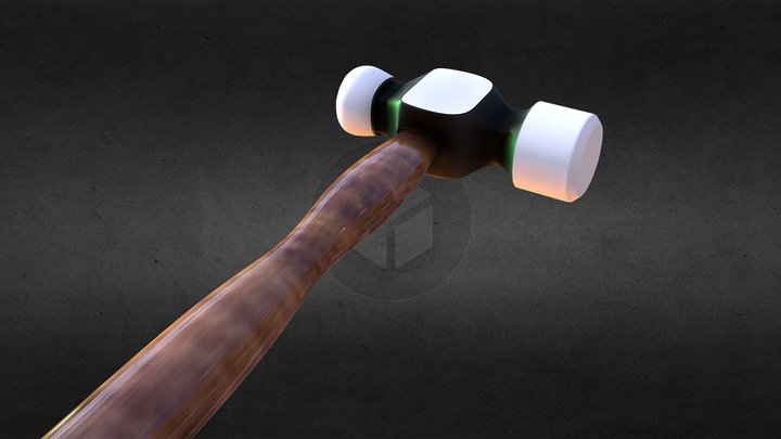 Wooden Hammer 3D Model