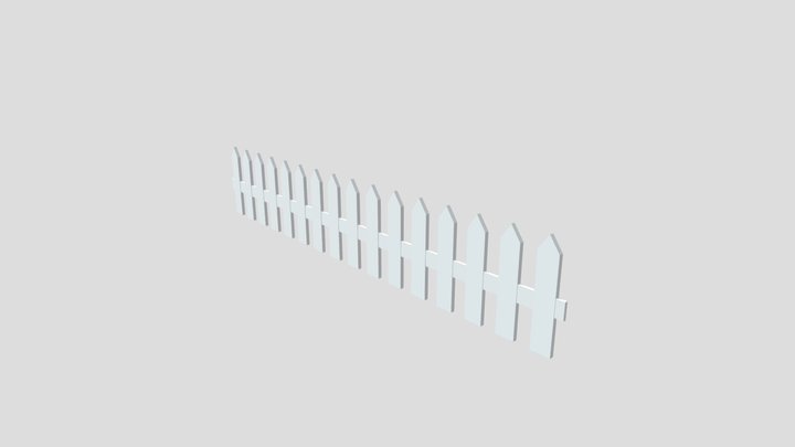 The fence is white / Забор белый (Low poly)