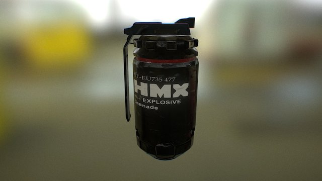 SCI-FI Grenade 3D Model