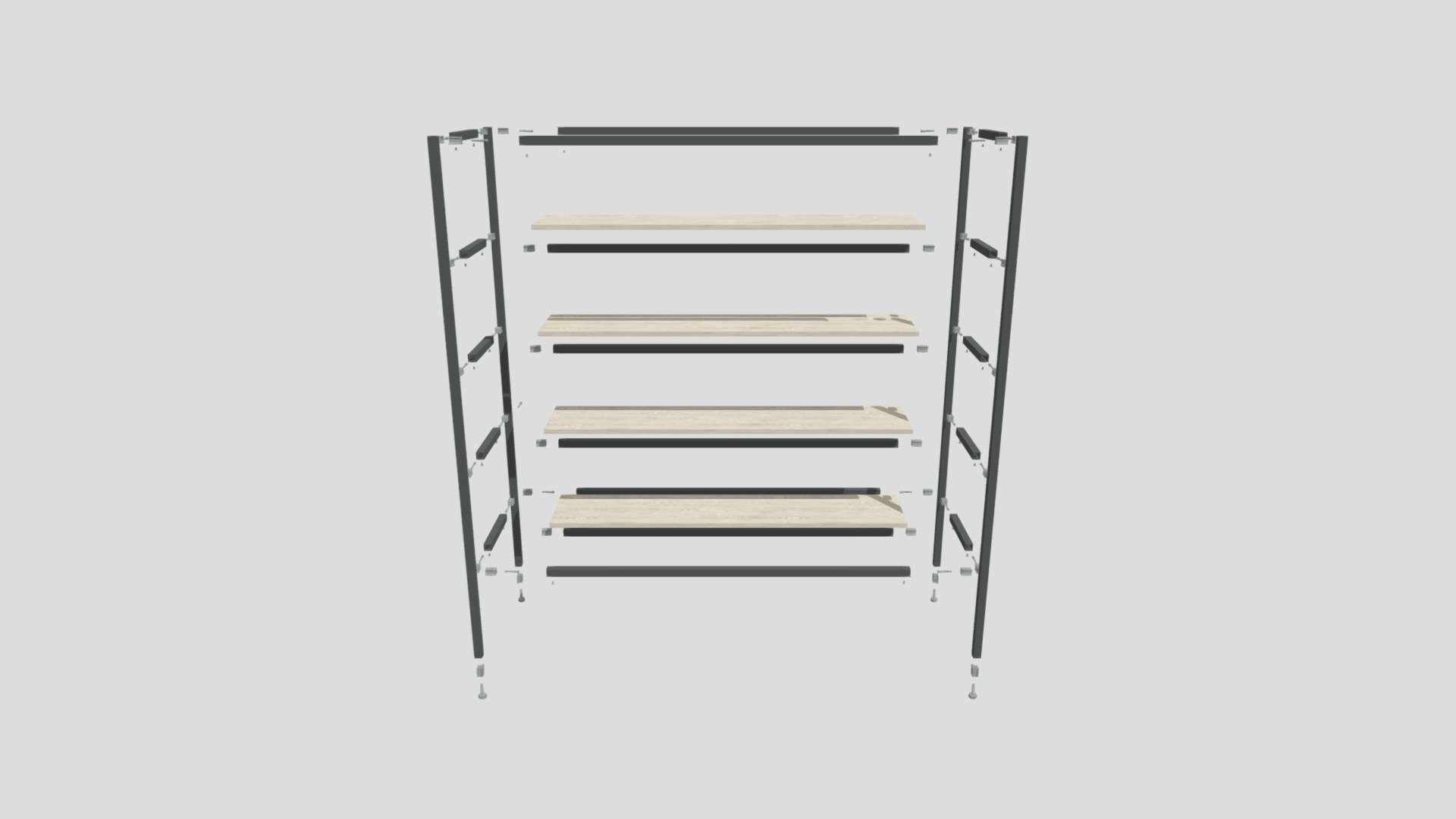 Oggetti BIM - Download Gratuito! Mobili 3D - Scaffale In Legno - Ikea - Foto 3