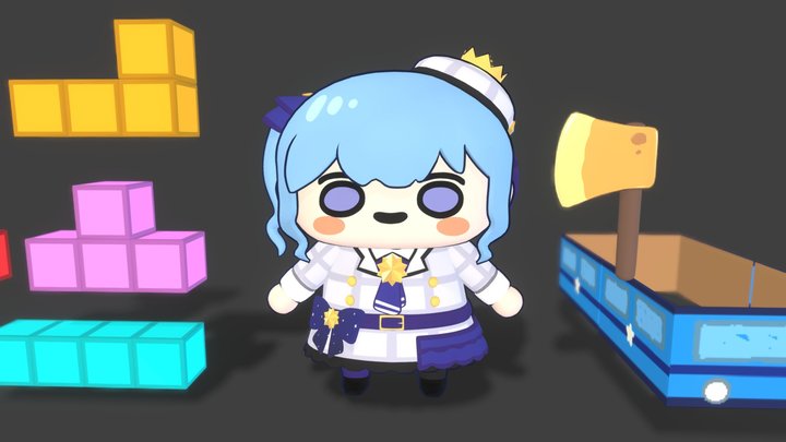 Fuwa Fuwa Hololive Suisei Release 1.0 3D Model