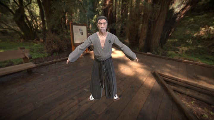 Game-res Samurai Character 3D Model