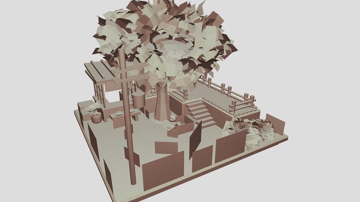 Diorama without textures 3D Model
