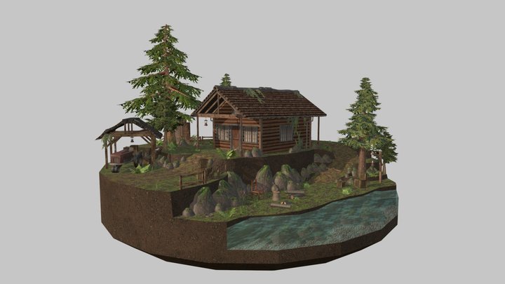 DAE Diorama - Forest Loner 3D Model