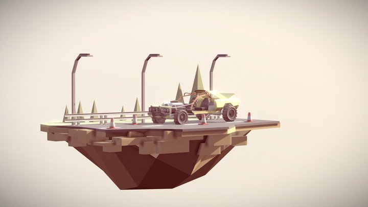 Low Poly car – Modelo 3D gratuito STL