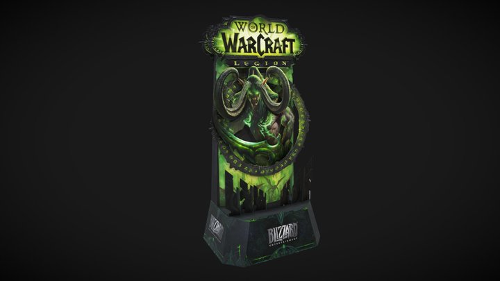 World of Warcraft Game Stop Standee Display 3D Model
