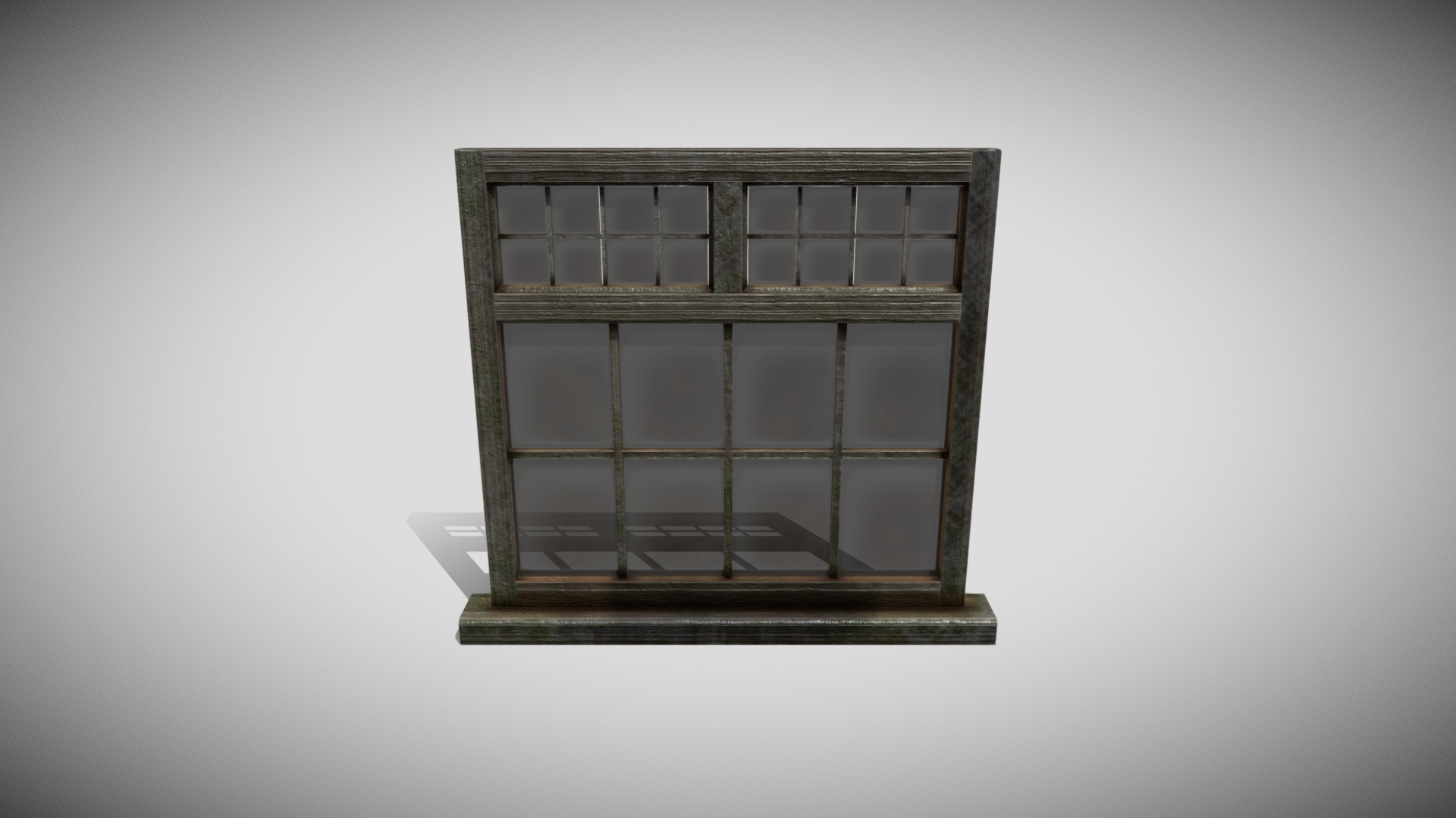 3D model Medieval Panelled Window - This is a 3D model of the Medieval Panelled Window. The 3D model is about a glass box with a clear top.