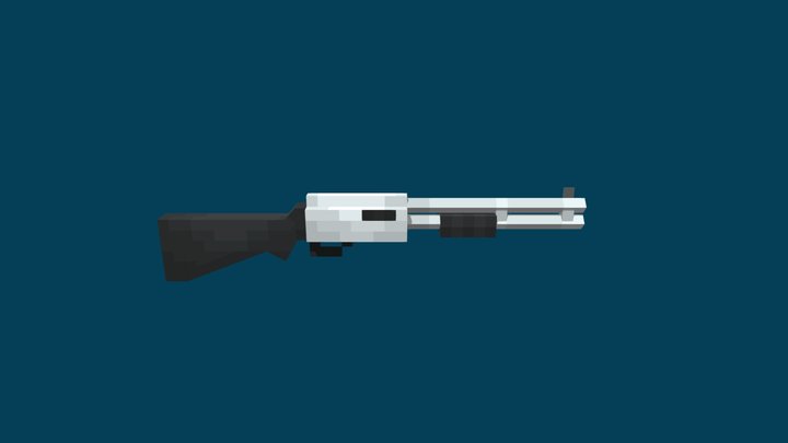 Remington Model 870 Nickel-Plated 3D Model