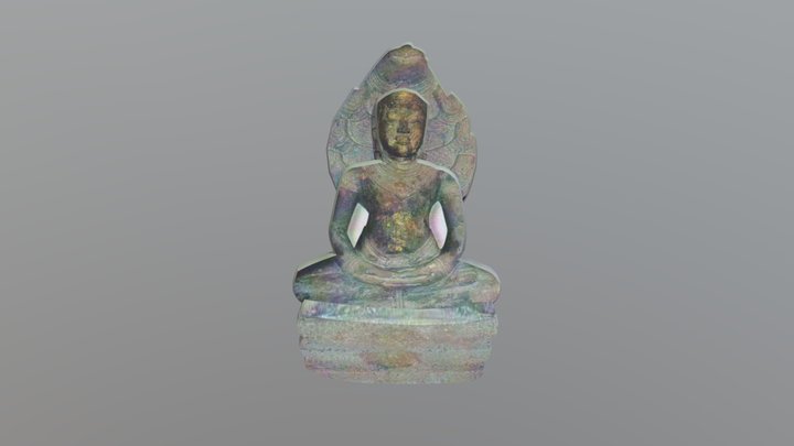 Buddha Sheltered by Naga Hood 3D Model