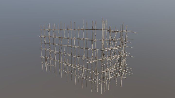Wooden Scaffold 3D Model