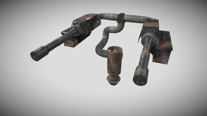 Poat-Apocalyptic turret "Łupiur" 3D Model