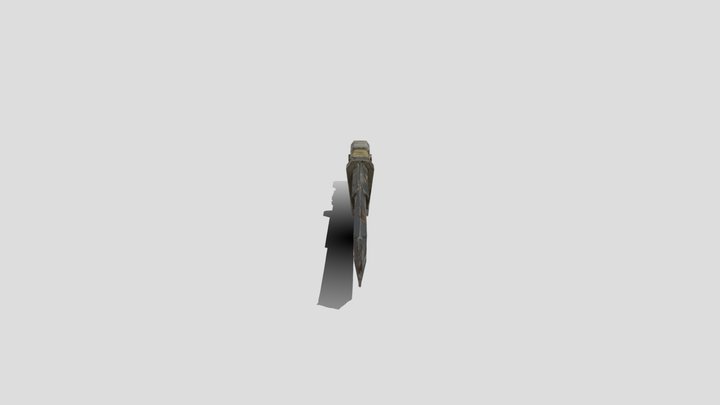 Blocky RustyKnife 3D Model