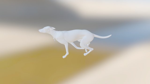 Greyhound Turned Into Stone 3D Model