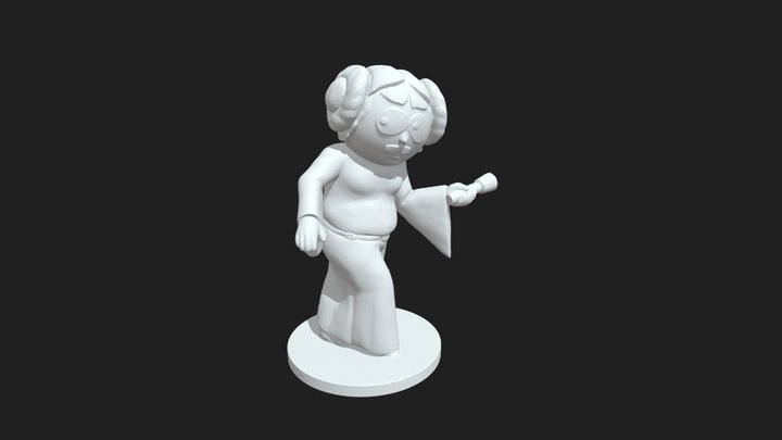 Randy as Leia 3D Model