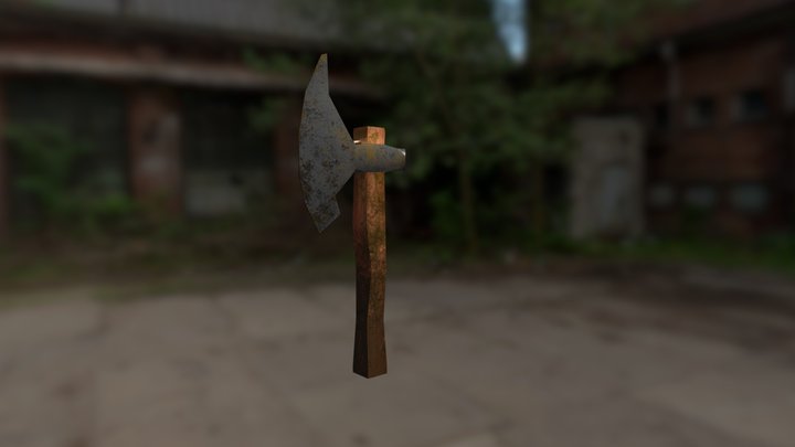 Single Handed Axe - Low Poly 3D Model