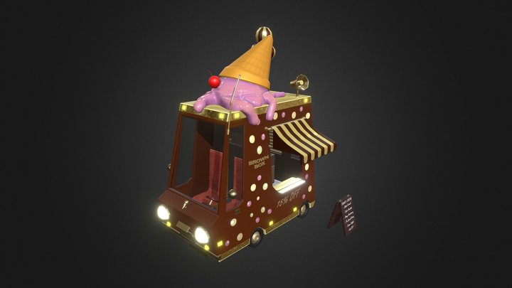 Ice Cream Truck 3D Model